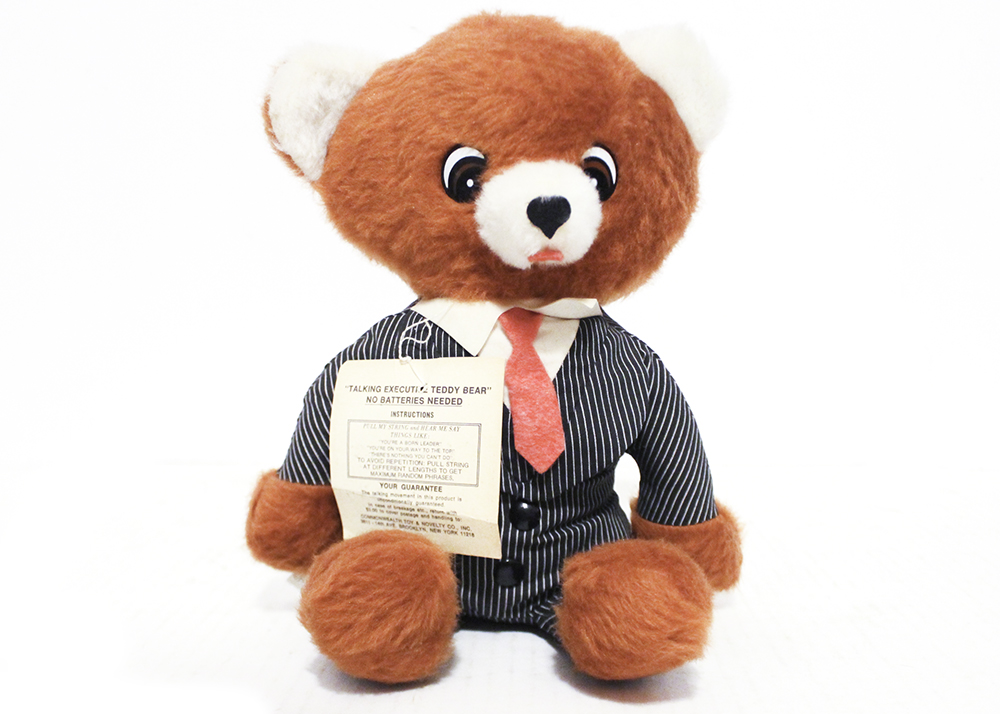 Talking executive sales teddy bear